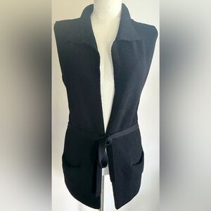 Aqua Black Knit Vest